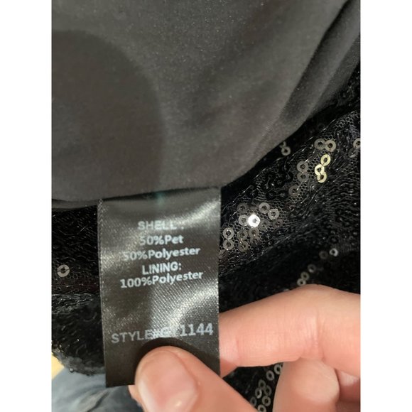 DO+BE Sequin One Shoulder Choker Dress Black Small - Picture 9 of 11